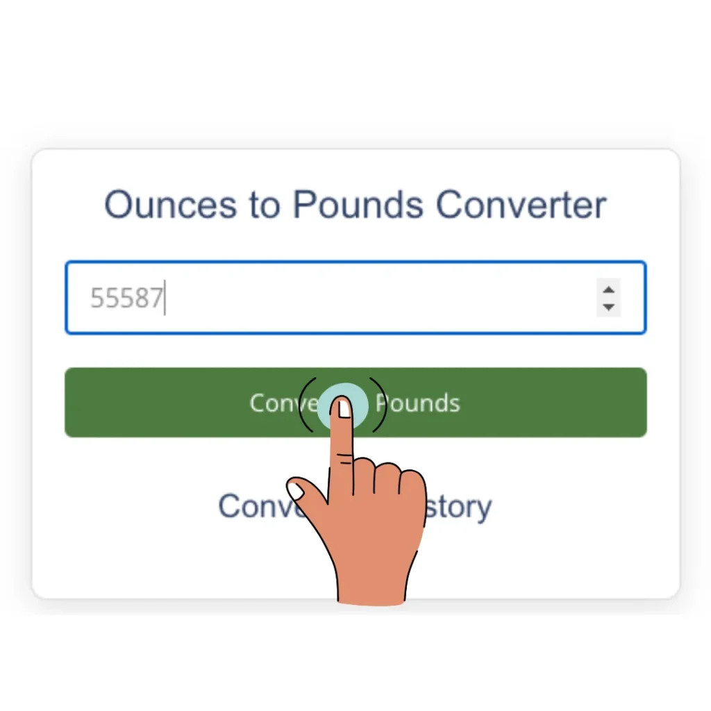 how tp Ounces to Pounds (oz to lbs) Convert showing